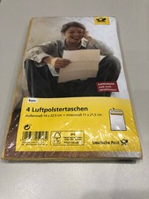 4 Luftpolstertaschen Au&szlig;en:14x22,5cm Innen:11x21,5cm haftklebend Deutsche Post