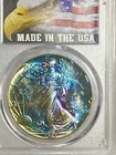 1987 America Silver Eagle Dollar $1 PCGS MS67 1oz Silver MONSTER TONED