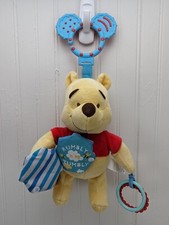 Disney Baby Winnie the Pooh Plush Hang Toy 9" Teether Crinkle Kids Preferred