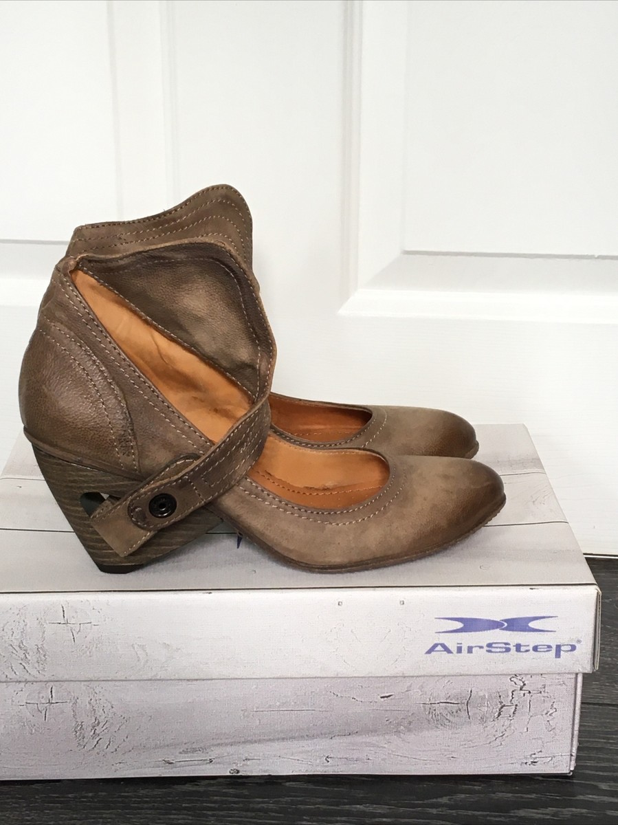 AirStep Militare Wedge Vintage Leather Shoes Size UK 39
