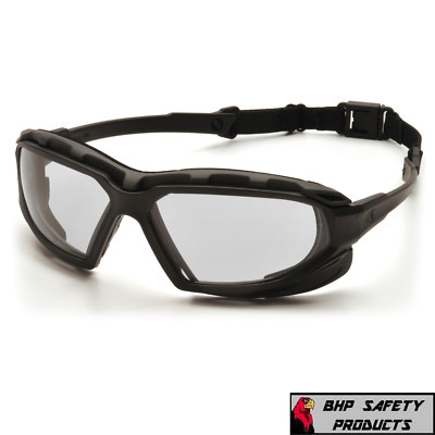 PYRAMEX HIGHLANDER XP SAFETY GLASSES CLEAR ANTI-FOG LENS Z87+ SBG5010DT