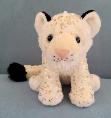 Leopard Cheetah Plush 10'' White Gold Spots Stuffed Animal 2021 Wild Republic