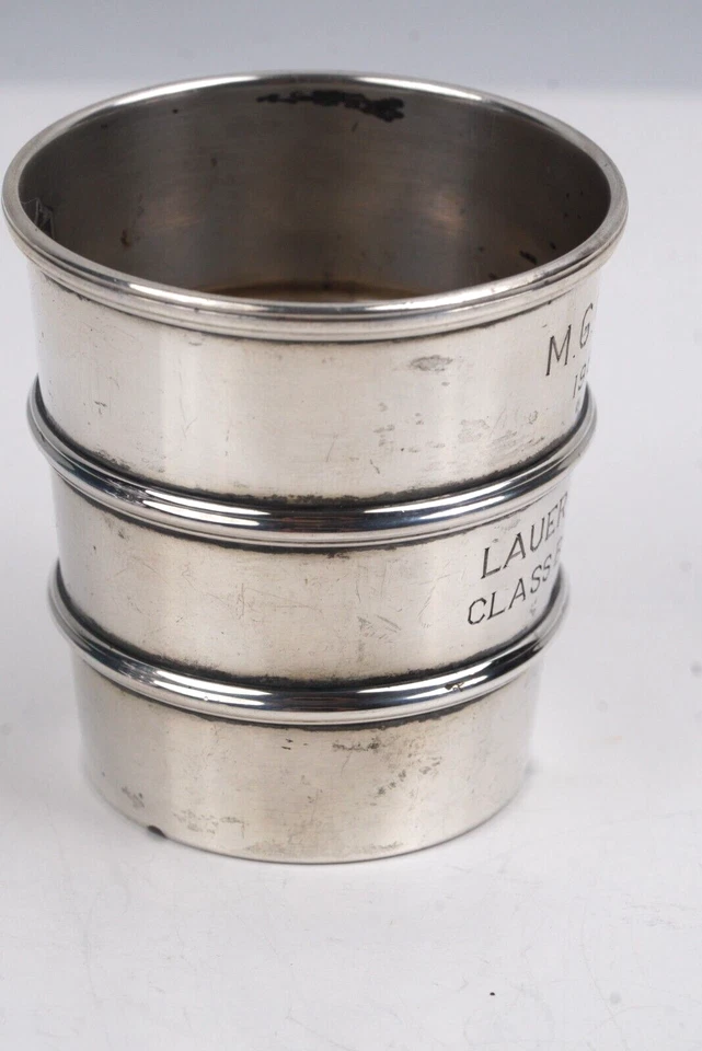 Taza medidora vintage Gorham 354 plata esterlina MGCC 1961 Lauer Bowl semáforo Foto 4 de 4