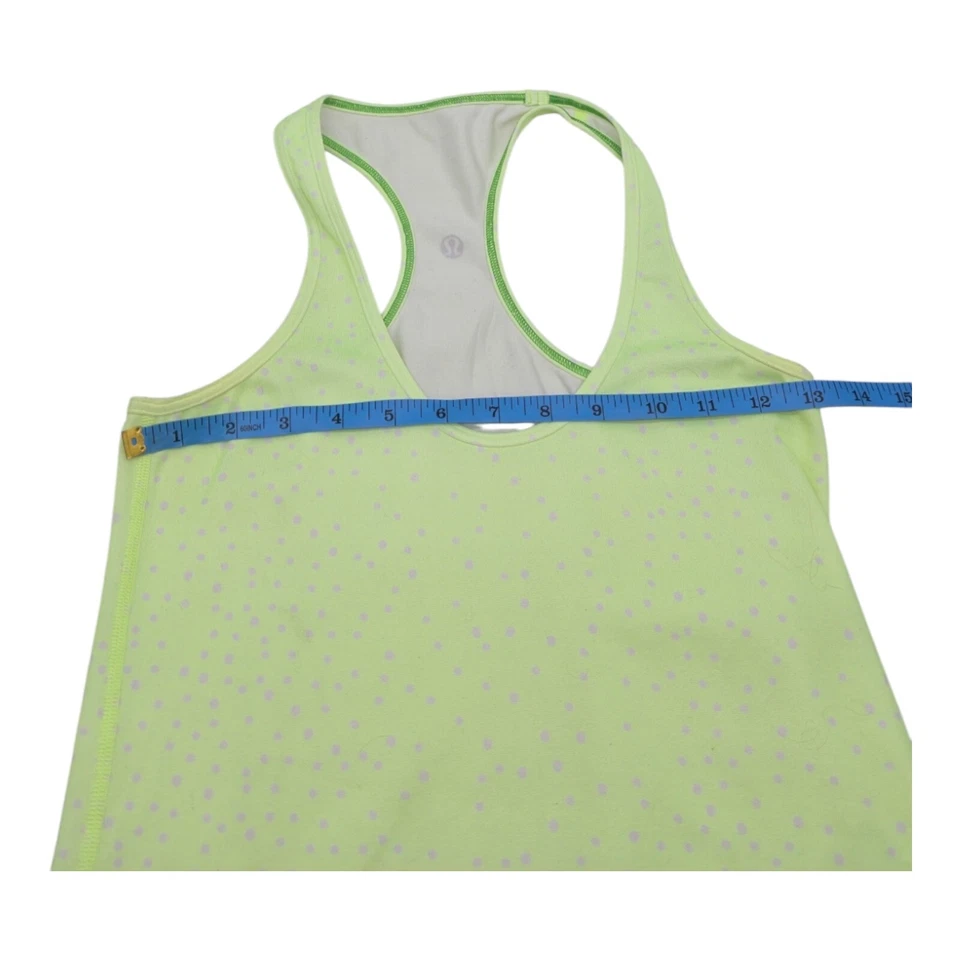 Lululemon Top Women 4 Racerback Tank Athleisure  Sportswear Crossfit Polka Dot - Image 4 of 4