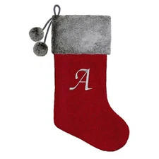 Knit Monogram Christmas Stocking Letter A  B C D E J K L M O R S U