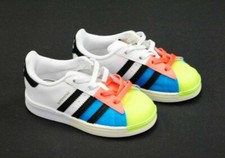 FX8783 NEW TODDLER ADIDAS ORIGINALS SUPERSTAR EL I WHITE BLACK MULTI AB55