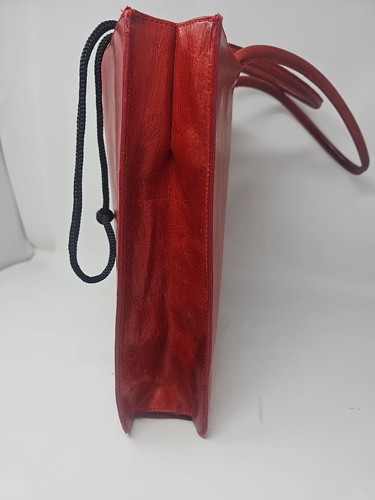FURLA Leather  Tote/Bag Women Red Genuine USED. - Picture 8 of 23