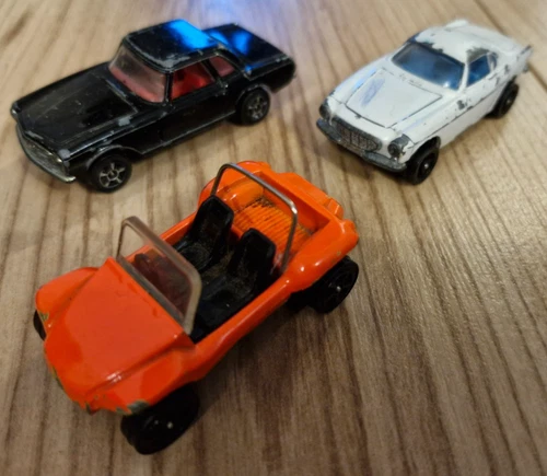 VINTAGE CORGI ROCKETS SET WITH 3 KEYS : BEACH BUGGY, VOLVO P1800, MERCEDES 280SL