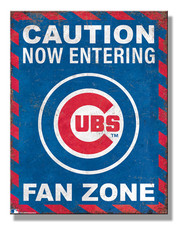 Chicago Cubs Fan Zone MLB Tin Sign wall decor 12.5" x 16" Made in USA