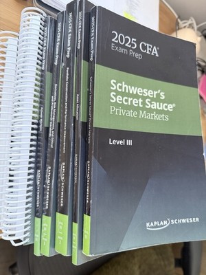 CFA Level III Private Markets Kaplan Schweser Complete Set 2025