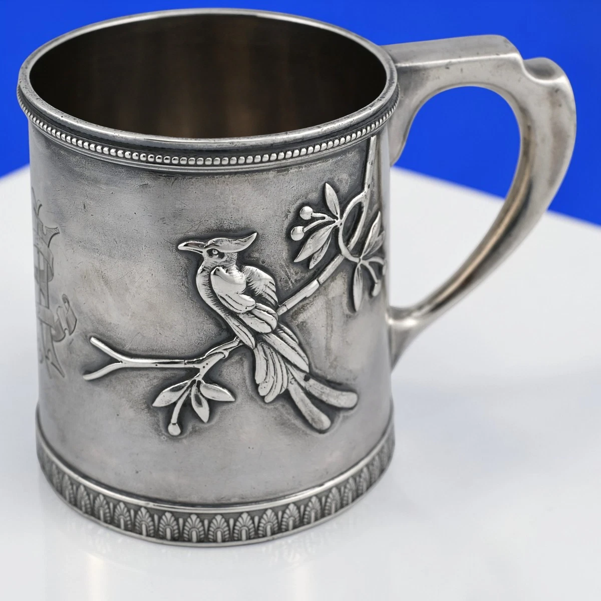 日本年美国纯银古董杯子和高脚杯| eBay