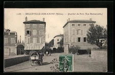 CPA Belleville-sur-Saone, Quartier du Port Les Restaurants 1908 