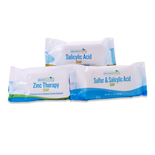 Combo Pack - 3 Bars (2% Pyrithione Zinc, Sulfur/Salicylic Acid, 2% Salicylic ...