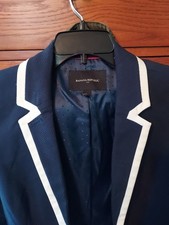 Banana Republic Navy Blazer with white piping size 8