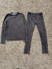 Cuddl Duds Kids Base Layer Set Gray Unisex- Size M- EUC
