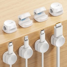 Lamicall Cable Organizer Clips, 8 Pack Spring-Lock Cord Holders