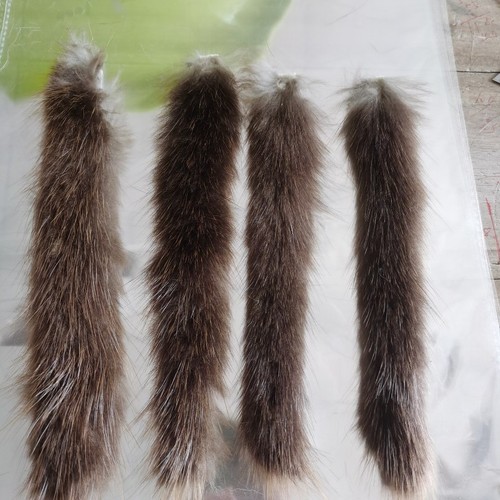 Piel de castor curtida natural real piel de piel de piel, 4 * 4 cm hágalo usted mismo para juguete de gato mascota 5 piezas - Imagen 5 de 16