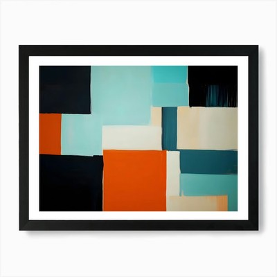 Abstract Squares 1 Art Print Framed Wall Art Poster Canvas Print Picture