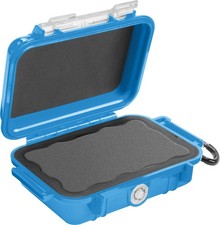 NEW Pelican 1010 Solid Blue Micro Case includes cubed foam