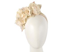 Cream Max Alexander vintage flower racing fascinator headband Made in Australia