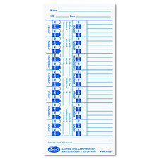 Time Cards, E8-100, Weekly, 1-Sided, 8 1/2 X 3 3/4, White, Box of 100
