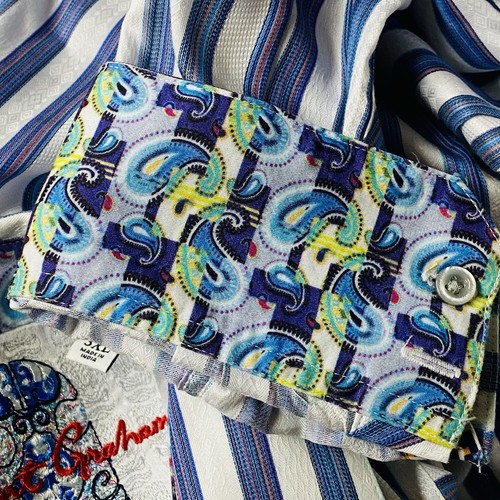 Robert Graham Tailored Fit Shirt Men's SZ 3XL White/Blue Striped Premium Quality - Picture 14 of 19