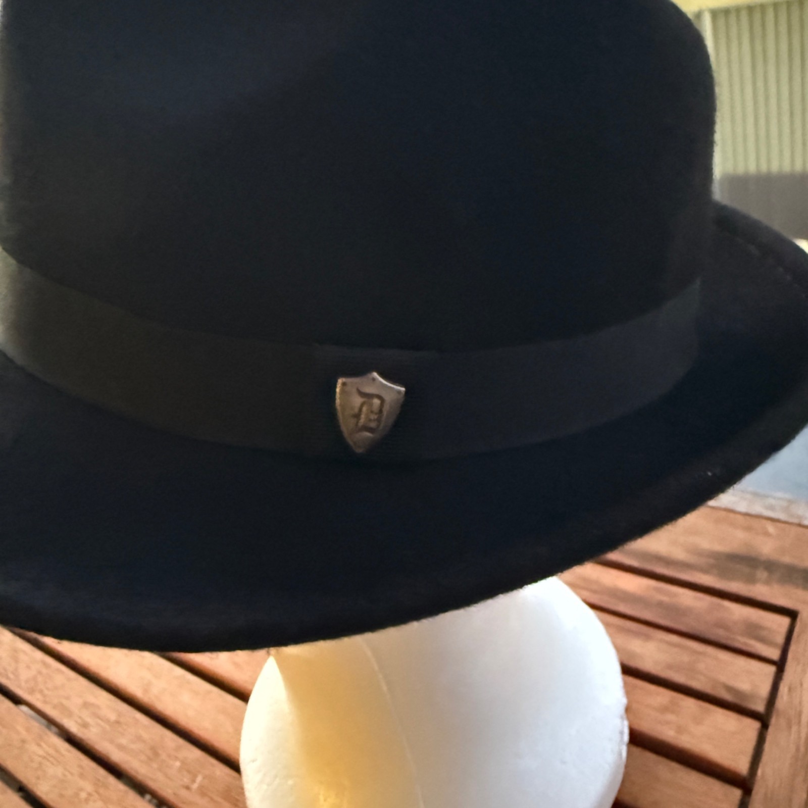 DPC Black Wool Fedora Hat Large - image 3