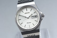  Near MINT Seiko Chronos 5H23-7D20 Silver Quartz Men's Watch Vintage From JAPAN