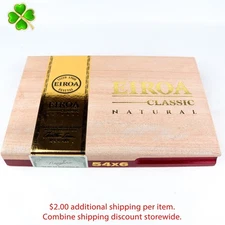 Eiroa Classic 54 x 6 Natural Empty Wood Cigar Box 11.25" x 7.5" x 1.5"