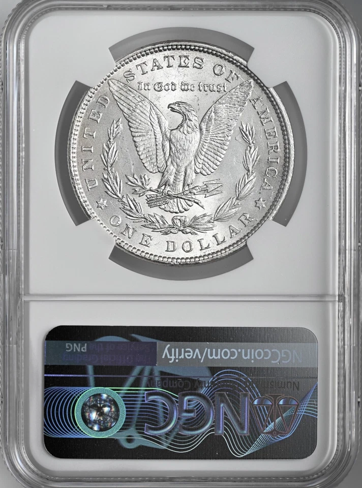 СЕРЕБРЯНЫЙ МОРГАНОВСКИЙ ДОЛЛАР 1887-P $1 «МОНЕТНЫЙ ДВОР ФИЛАДЕЛЬФИИ» NGC MS63 #86795097-025 - Изображение 4 из 4