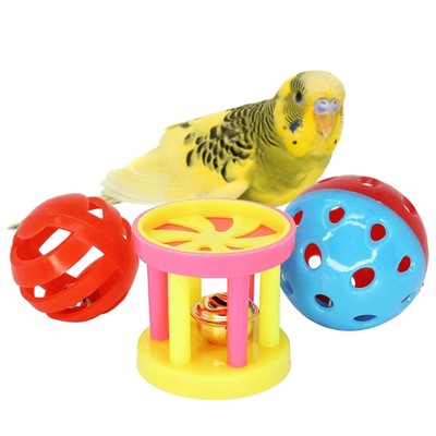 Bird Toys Biting Balls For Bird Cage Hangable Chewing Ball Toys For Parrots
