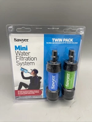 Sawyer MINI Water Filtration System Twin Pack New