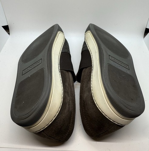 Lanvin Mens Sneakers Slip On Shoes Gray / Brown Size 9 - Picture 7 of 7