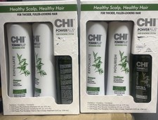 2x CHI Powerplus Starter Kit with Shampoo, Conditioner and Scalp Treatment Hair