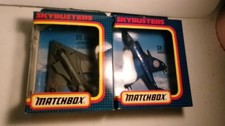 Matchbox Macau Skybusters SB35 Stealth Fighter SB27 Harrier Jet, boxed