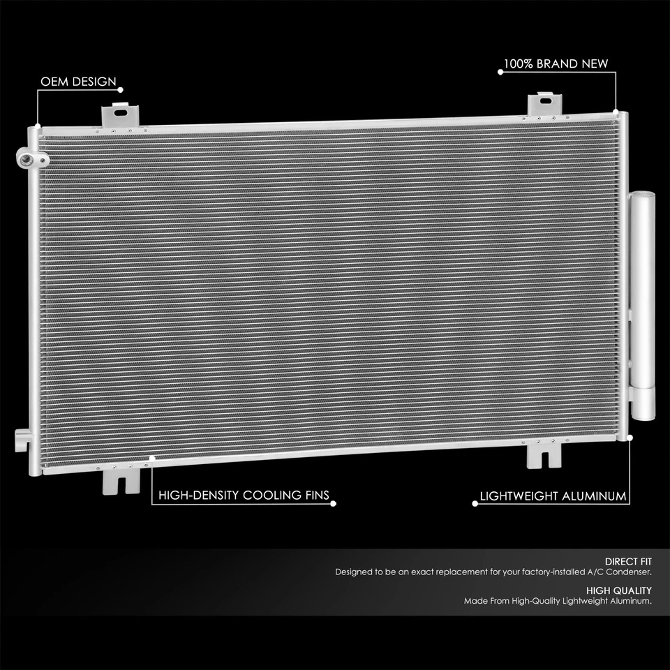 For 18-23 Honda Odyssey OE Style Full Aluminum Front A/C Condenser Assembly - Image 2 of 4