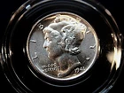 MERCURY SILVER DIME LOT OF (5) 41P,42P,43P,44P,45D MS BANDS BU
