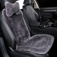 Natural Fur Sheepskin Universal Car Seat Covers 1 1 Front Seat3 Pack Graphite Natural Fur Sheepskin Universal Car Seat Covers 1 1 Front Seat3 Pack Graphite