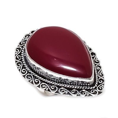 Rubin (simuliert) Edelstein 925 Sterling Silber Schmuck Ring Größe 7 Geschenk E735