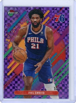 Joel Embiid 2025 Topps Finest #230 Purple X-Fractor Rare 52/75 !