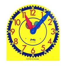 Carson Dellosa 13" x 12" Wooden Color-Coded Judy  Clock Grade K-3 1 clock 