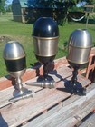 🪄 3 Vintage India Mage Bottles Finial Metal Silver Black Apothecary Vessel Urn — photo 3