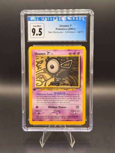Unown [F] (1st Edition) graded CGC 10 for sale on eBay