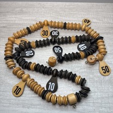 Classic Vintage Hanging Wooden Score Keeper Beads Pool Billiards Snooker