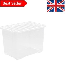 BPA-Free Transparent 3 x 80L Storage Containers - Perfect for Home and Office
