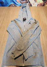 Jordan Hoodie Jacket Youth Large 12-13 Gray Zip Up Basketball Jumpman Boys