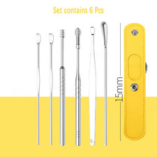 Ear Cleaner Set Earpick Ear Wax Remover Ear Spoon Curette Ear Cleaning Spiral Ea