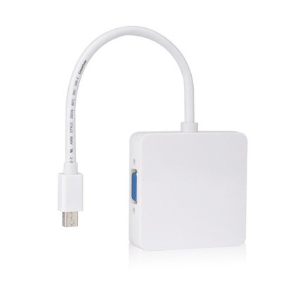 Mini Displayport DP Thunderbolt to DVI VGA HDMI Compatible Converter 3 in 1