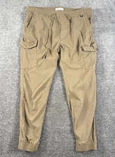 PROJEK RAW Pull-On Jogger Pant Sz XXL Tan Stretch Tapered Athleisure Casual EUC