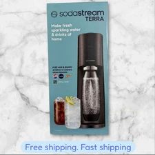 SodaStream Terra Sparkling Water Maker Starter Kit — Black — Brand New